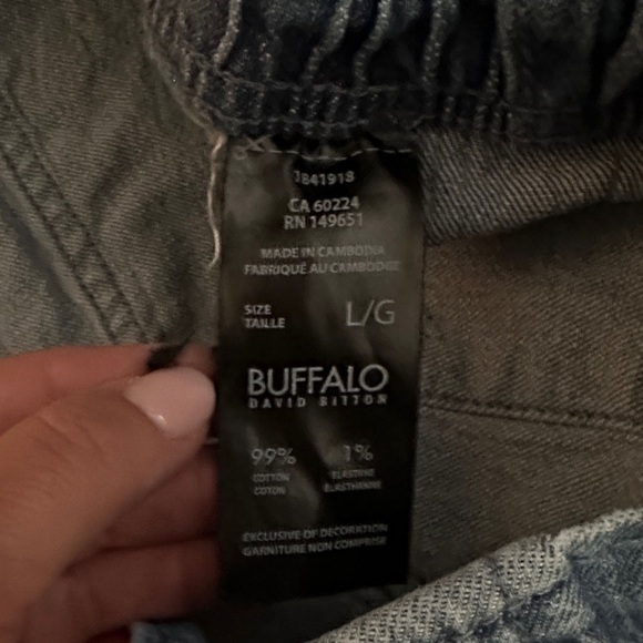 Buffalo Casual Blue Denim Drawstring Jogger Pants - Large - Picture 7 of 9